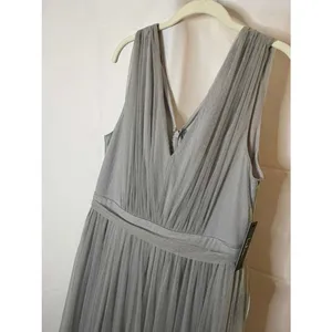 NWT Lulus How Charming Light Grey Swiss Dot Sheer Overlay Maxi Dress sz. 1X thumbnail 8