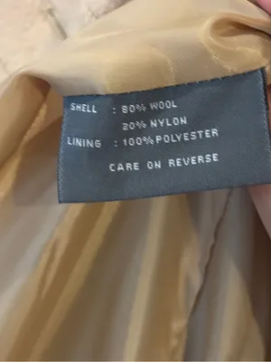Kenneth Cole reaction tan longline pea coat size 8 thumbnail 6