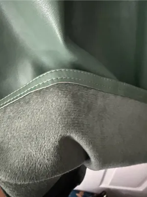 Mango Green Short Sleeve Leather Shirt Dress thumbnail 4