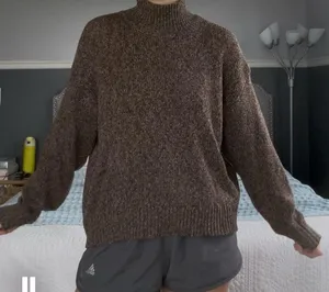 Shein Brown Mockneck Sweater thumbnail 1