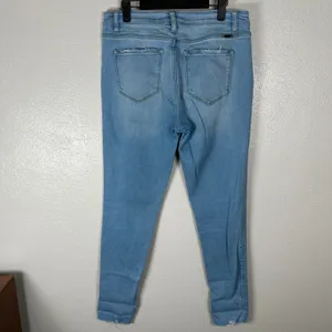 KanCan Skinny Jeans Womens 11/29 Light Wash Distressed Ripped Frayed Raw Hem‎ thumbnail 3