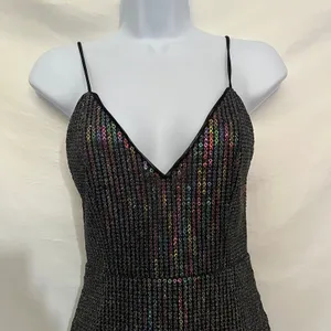 X By NBD Y2K Sequin Rainbow Mini Dress XS Club Festival Revolve Indie Sleaze thumbnail 3