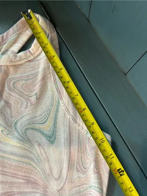 Old Navy Women's Pastel Marble-Print Racerback Tank Top | Size Large Summer thumbnail 8