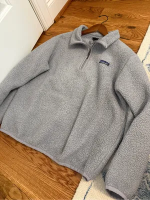 Patagonia Los Gatos Fleece 1/4 zip Pullover Salt Gray size Large thumbnail 9