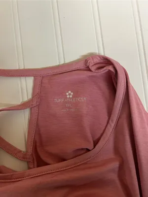 Tuff Athletics Dusty Rose Crisscross Back Top Size XXL thumbnail 3