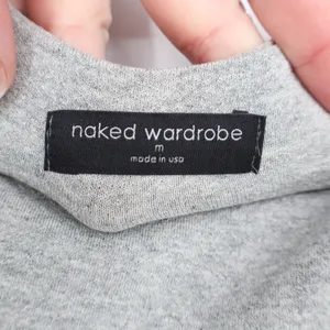 Naked Wardrobe Gray Scoop Neck Sleeveless Thong Bodysuit Medium thumbnail 3