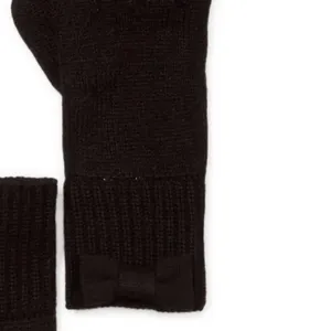 Kate Spade black gloves with bow thumbnail 3