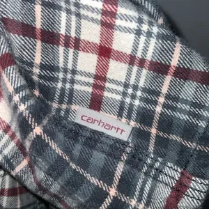 Carhartt Gray Red & White Mid Weight Flannel Button Front Long Sleeve Shirt XL thumbnail 10