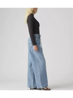 New Levi's Premium 26x29 XL Straight Baggy Jeans Thanks Friend Medium Wash thumbnail 4