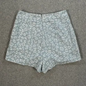 Altar'd State High Rise Shorts Women's X-Small Blue Animal Print Flat Front thumbnail 6