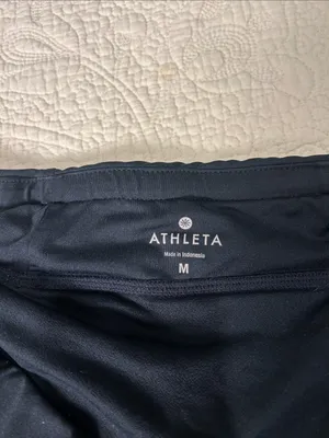 Athleta Black Women's Athletic Shorts with Built-In Liner thumbnail 2