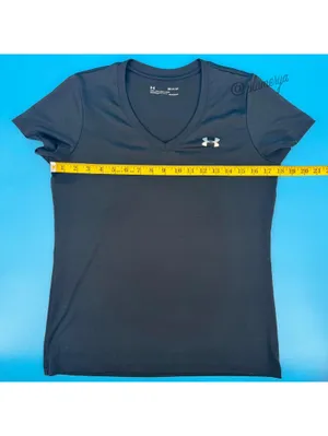 Under Armour Heatgear Women’s UA Tech V-Neck Short Sleeve Shirt Black Size thumbnail 3