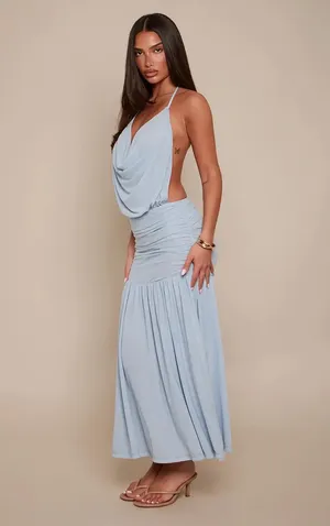 Pretty Little Thing Blue Backless Dress thumbnail 3