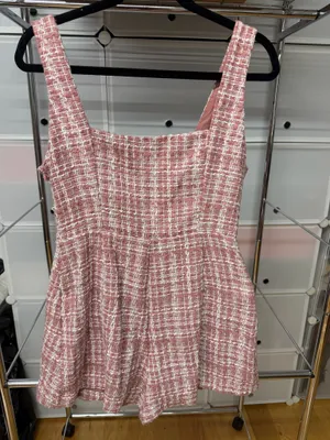 Forever 21 Pink Tweed Romper thumbnail 3