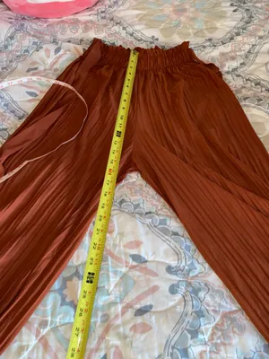 Macy's Burnt Orange Wide Leg Tie Waist Palazzo Pants XS thumbnail 4