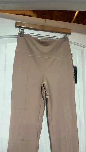 Kimberly C Womens High Waisted Flare Front Slit Contour Workout Leggings Sz M thumbnail 2