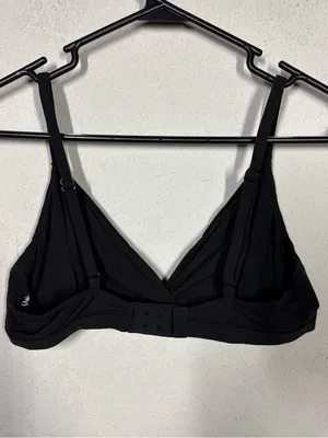 Quince Second Skin Crossover Bralette Sz Large thumbnail 4