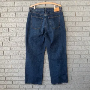 ARITZIA DENIM FORUM Farrah Hi Rise Wide Leg Jeans Womens 32 Blue Dark Wash Pants thumbnail 9