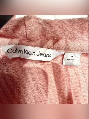 Calvin Klein Jeans Women’s Long Sleeve Waffle-Knit Hooded Pullover Shirt Size M thumbnail 4