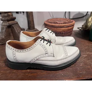 Yohji Yamamoto x George Cox White Leather Brogue Derby Shoes Made in England 8.5 thumbnail 3