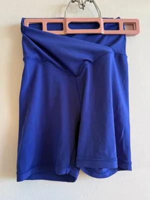 OFFLINE by Aerie Real Me Crossover Bike Shorts Cobalt Blue High Rise 5" Inseam S thumbnail 1