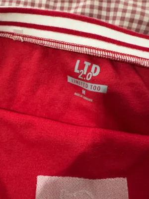Limited Too Y2K Women’s ' Red Velour tube top with Embroidered Number thumbnail 3