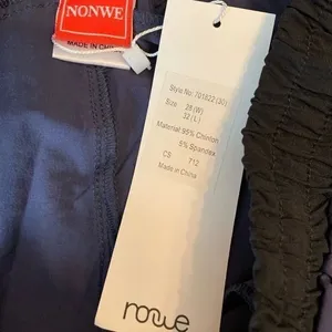 Nonwe Pants Women's Size 28x32 Navy Blue Athletic Lightweight‎ Quick Dry Workout thumbnail 3