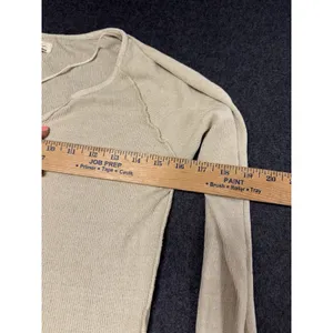 FREE PEOPLE We the Free' Thermal Long Sleeve Top XS‎ IVORY boho thumbnail 8