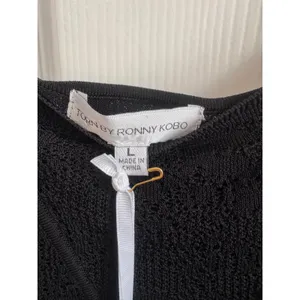 Torn by Ronny Kobo Cami Black‎ Open Knit Lace Tank Top Sleeveless Tank Large NWT thumbnail 3