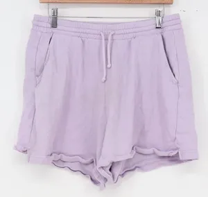 Old Navy Shorts Womens L Sweat Shorts Purple Drawstring French Terry thumbnail 1