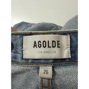 Agolde Riley‎ High Rise Crop Straight Jeans Renewal Blue Size 26 Minimalist thumbnail 4