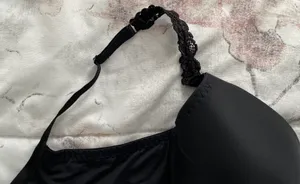 Natori Bra Black Body Double with Lace Full Fit, size 34DD thumbnail 8