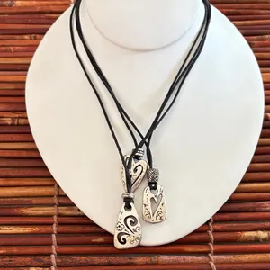 Brighton Silver and Black Triple Strand Heart Pendant Necklace 16”-18” thumbnail 1