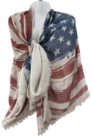 Oversized American flag scarf Multiple thumbnail 2