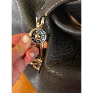 Dooney & Bourke black pebbled, Hobo leather bucket bag thumbnail 3