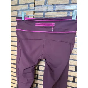 Lululemon Burgundy Leggings‎ Size 6 thumbnail 5