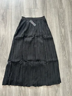 New Lulus Midsummer Memories Black Mid-Rise Maxi Skirt Size Small MSRP $45 thumbnail 7