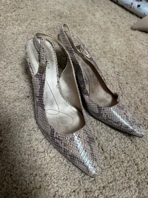 Anne Klein snake print pointed toe heel thumbnail 5