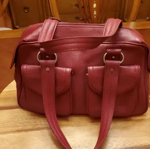 Casual Corner Burgundy Handbag Purple thumbnail 2