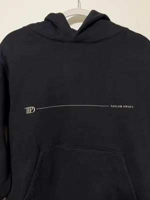 Taylor Swift TTPD The Tortured Poets Department Hoodie Black Small Graphic thumbnail 4