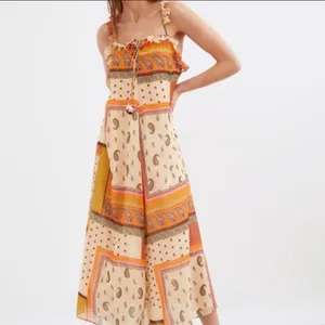 NWT‎ Zara paisley mixed print ruffle maxi dress thumbnail 7