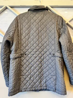 Lands‎ End Quilted Primaloft Gray Winter Coat Jacket Womens 14-16 Size Large thumbnail 4