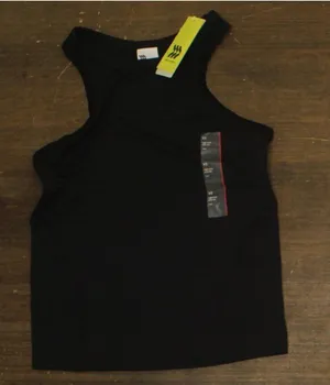 All In Motion High Neck Racerback Stretchy Tank Top 92933111 Black XS thumbnail 1