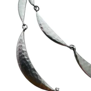 Lane Bryant Hammered Hammered Metal Double Strand Necklace/Yellow Glass Accents thumbnail 2