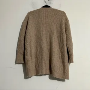Quince Mongolian Cashmere Oversized Tan Cardigan Sweater Small Minimal Neutral thumbnail 9