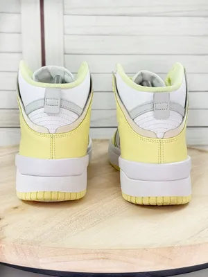 Nike Dunk High Up Sneakers White Citron Lemon‎ Yellow Womens 8 DH3718-105 thumbnail 6