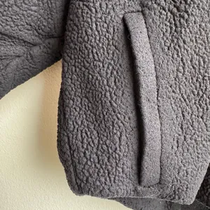 Alo Black Sherpa Snap Button Cozy Relaxed Oversized Teddy Coat Size Medium/Large thumbnail 5