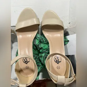 NEW Trary Nude Wedding Shoes Bride 3” Heel Rubber Sole Insole Cushion 10 thumbnail 8