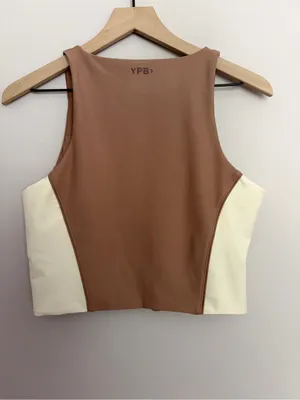 YPB Abercrombie & Fitch Mocha Colorblock Longline V-Neck Athletic Tank thumbnail 4