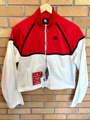 NWT Kappa Kontroll Women’s Cropped Full Zip Felpy Crop Jacket Colorblock Size S thumbnail 4